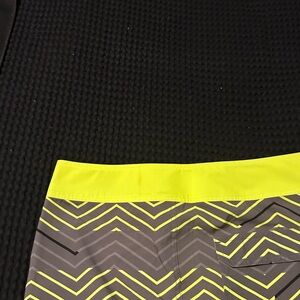 Stylish Gray and Yellow Men's Shorts
